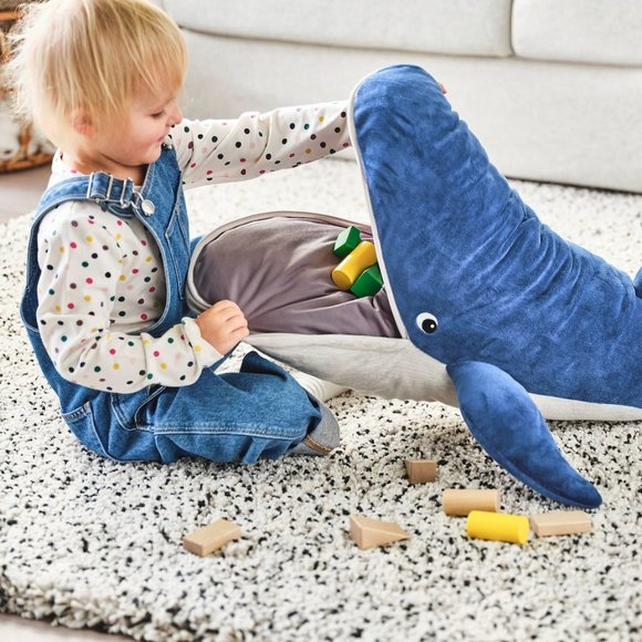 New ! IKEA BLAVINGAD Soft Toy Blue Whale 40" X Large - Picture 1 of 6